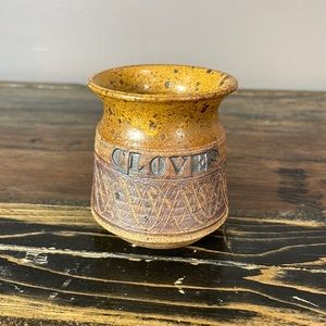 CUTEST little “Cloves” container! Handmade by Russell. Adorable!